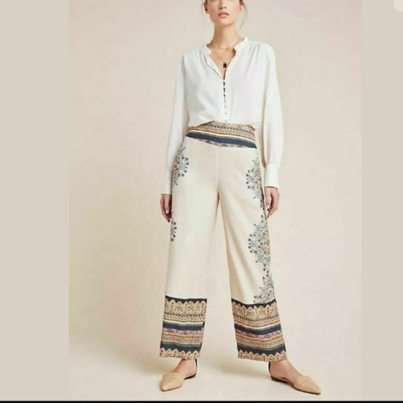 Farm Rio Bohemian Medallion Wide Leg Pant Small,All Products : American Fashion Style Bags On Sale